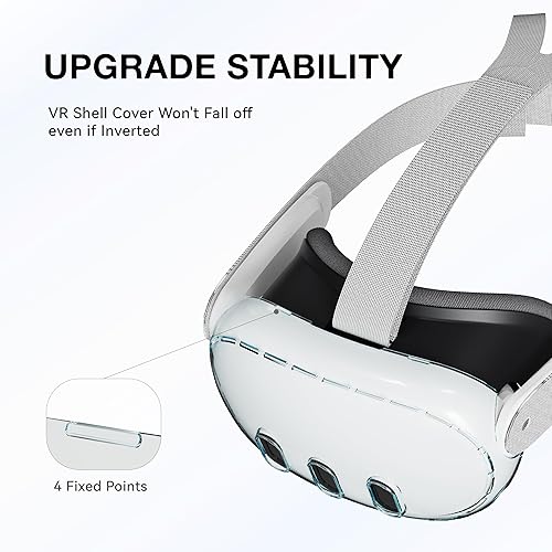 Miniatura 5 de APEXINNO VR Shell Cover Skin for Meta Quest 3 Headset Accessories, VR Shell Case Headset Protector for Oculus Quest 3 VR Headsets, ABS Material
