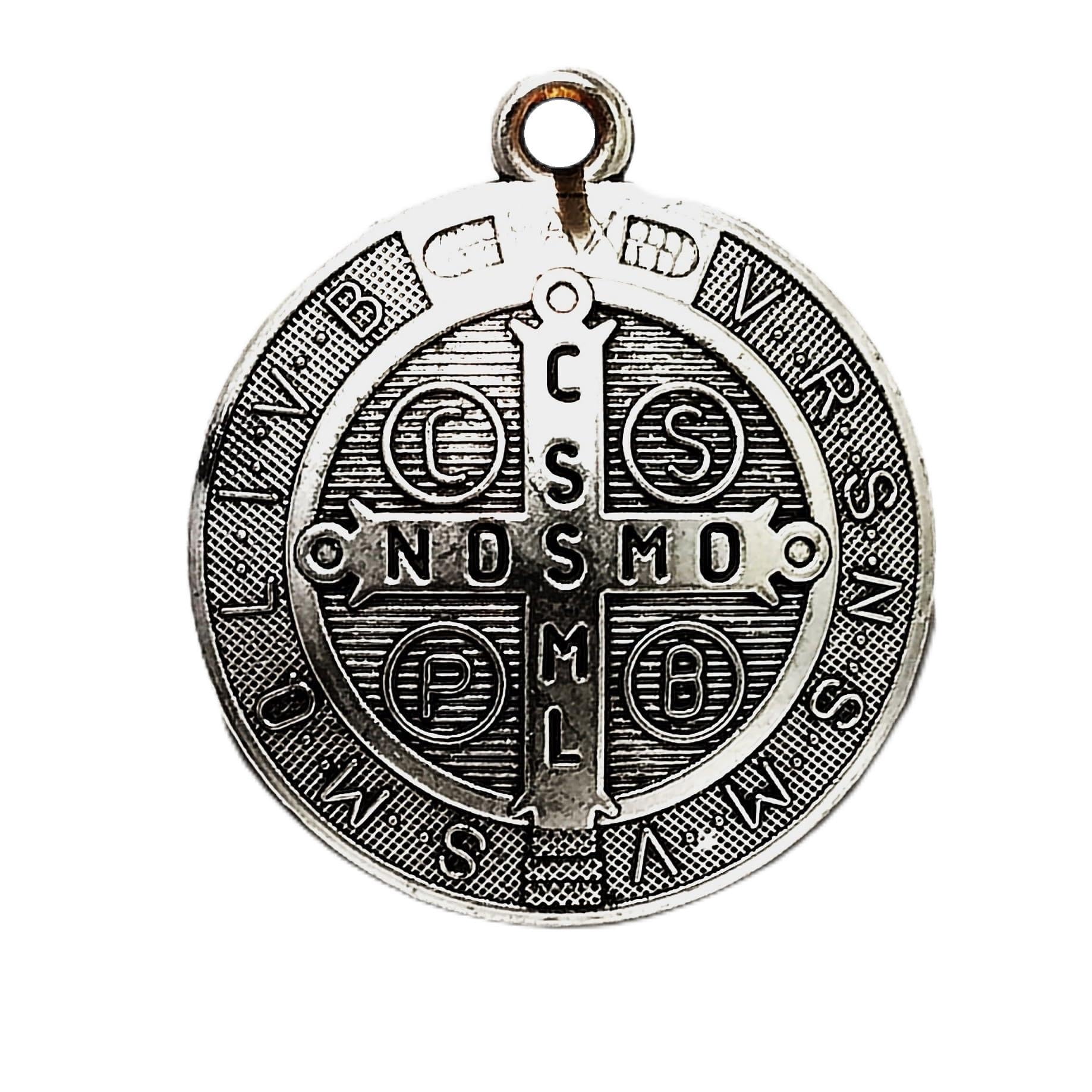 St Benedict Medals, Saint Benedict locket Against Evil, Metal Saint Pendant,-picture-32