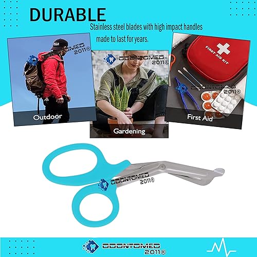 Miniatura 3 de OdontoMed2011 6 PCS PARAMEDIC UTILITY BANDAGE FIRST AID STAINLESS STEEL TRAUMA EMT EMS SHEARS SCISSORS 7.25' TEAL ODM