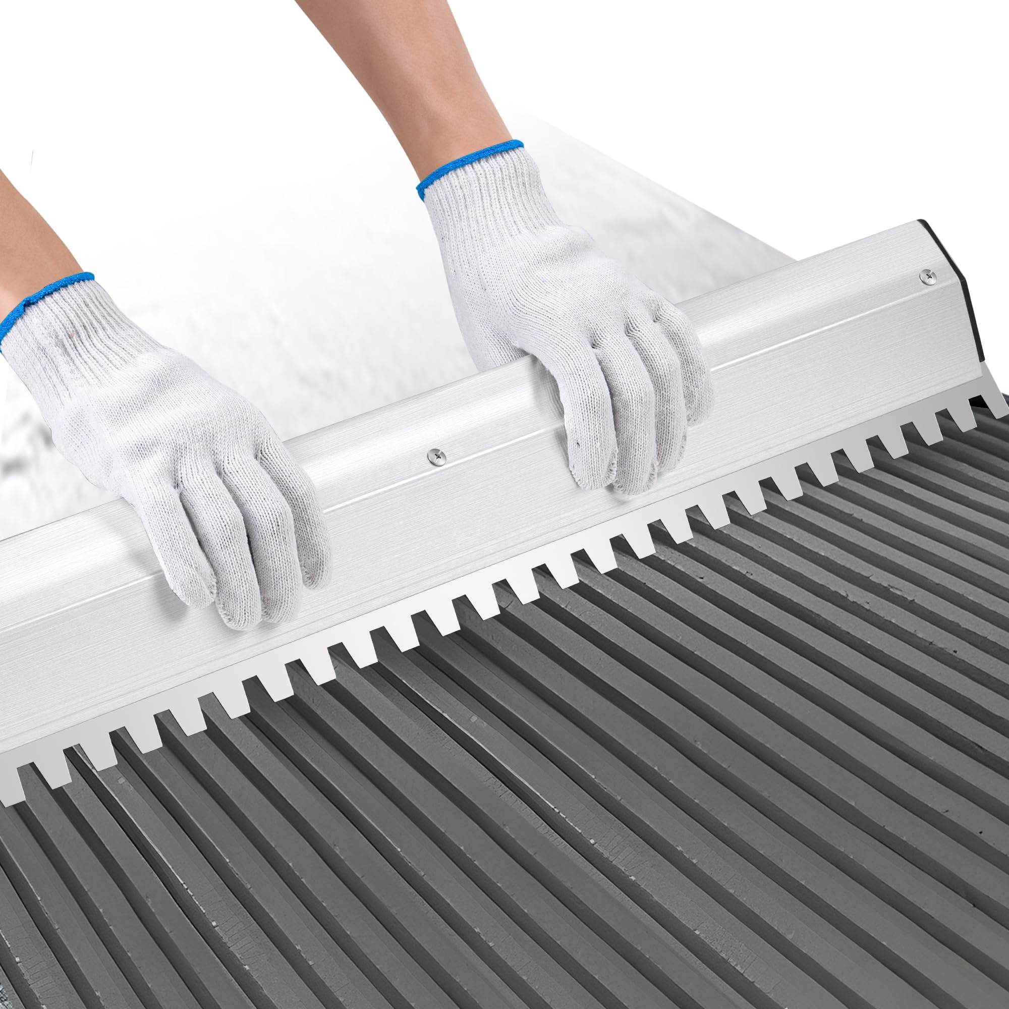 Tile Tools Tile Trowel 75cm/30inch Square Notch Trowel, Perfect for Large Tiles Flooring Thick Bed Mortar Tiling Masonry Hand Trowel