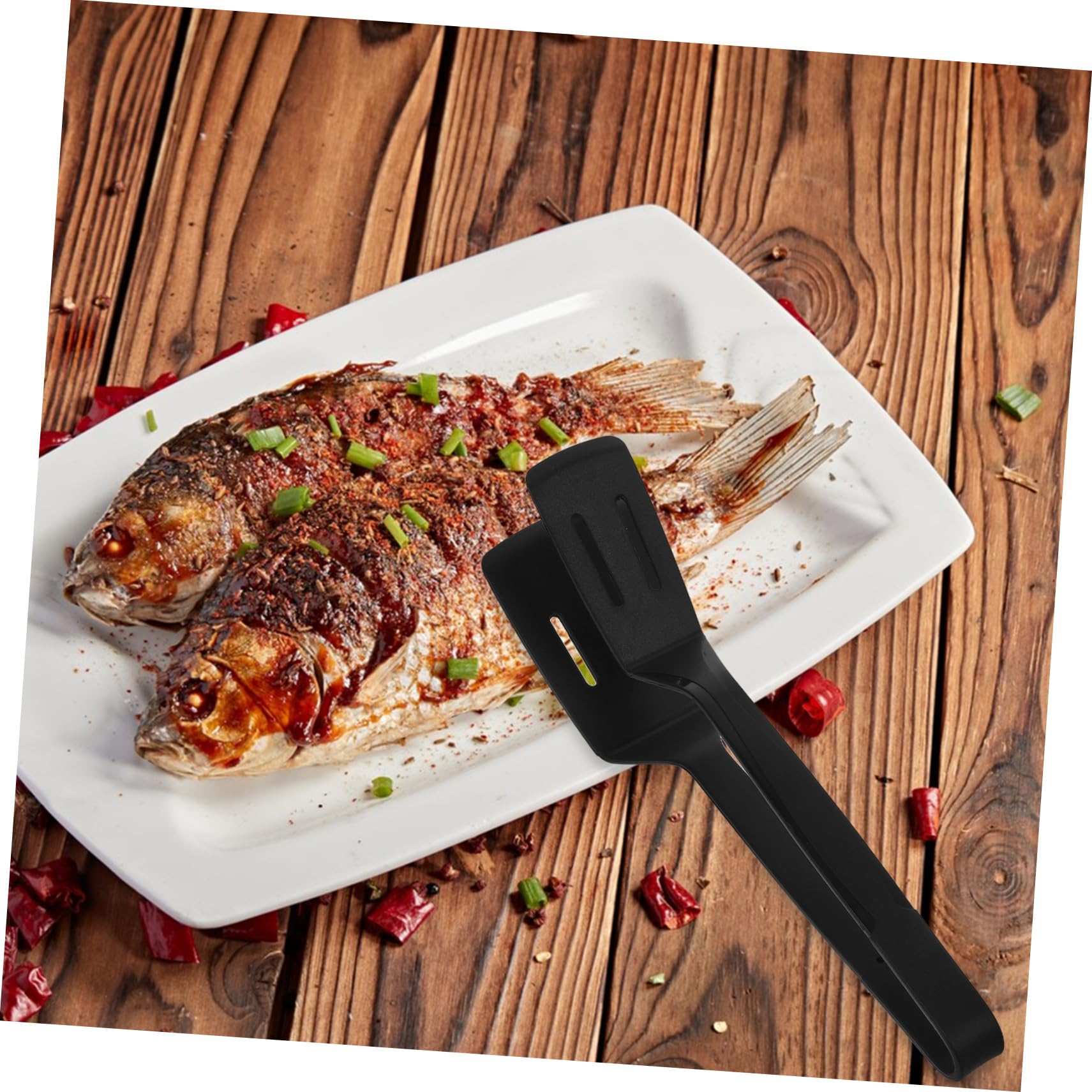 Alipis 5stücke Silikon-spatelzange Für Steak Und Fisch Hochtemperaturbeständige Küchenzange Mit Edelstahlgriff Zum Wenden Von Lebensmitteln Kochutensil Elegantem
