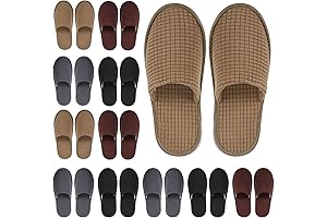 12 Pair House Slipper for Guest Non Slip Bulk Washable Disposable Slipper