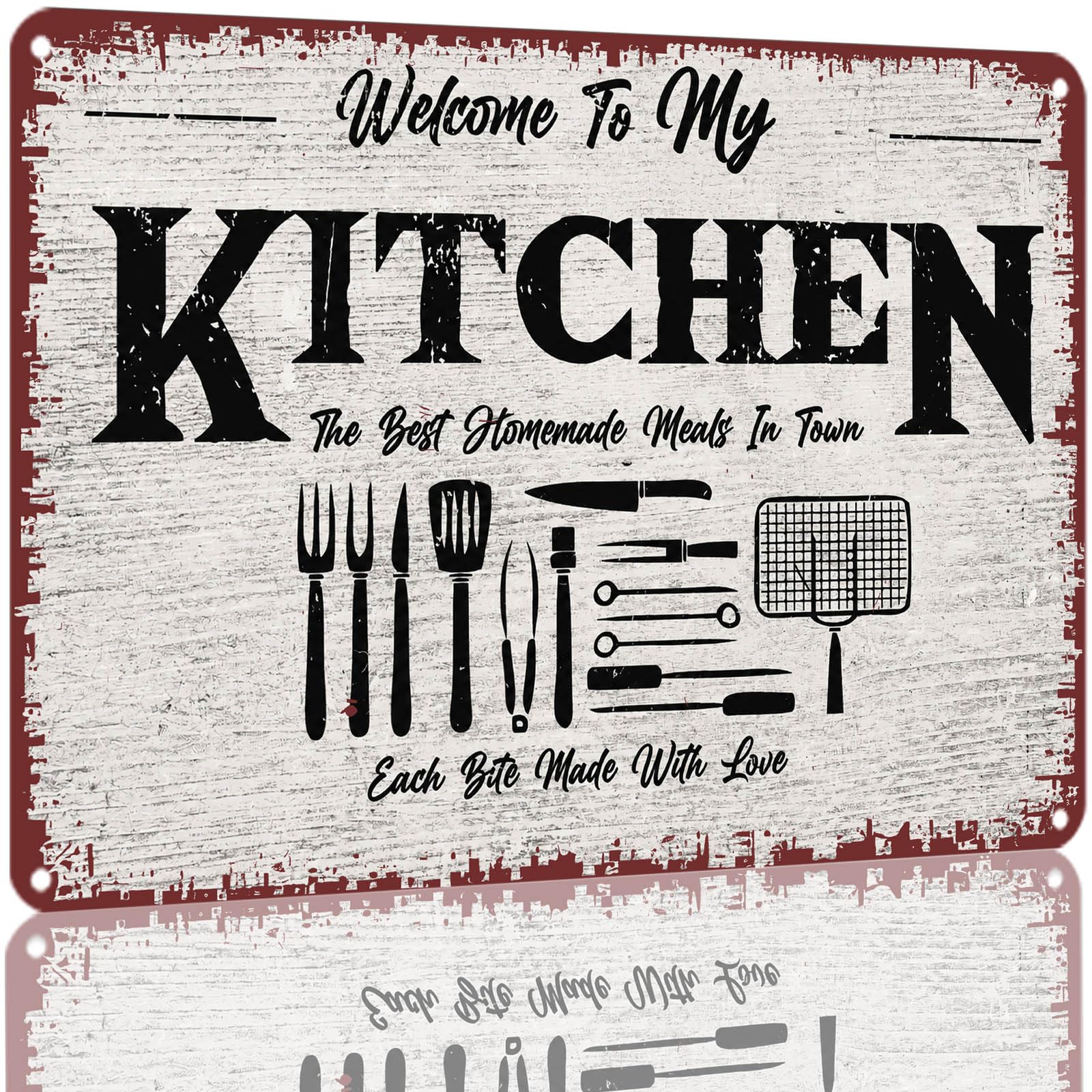 Kwqdozf As Pic Welcome To My Kitchen Metal Tin Sign 8X12 Inch Aluminum Vintage Wall Art Fo