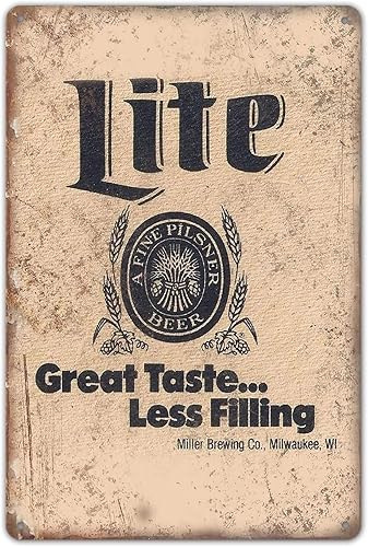 Letreros de lata de metal retro de cerveza de 8 x 12 pulgadas, póster de placa para decoración de pared