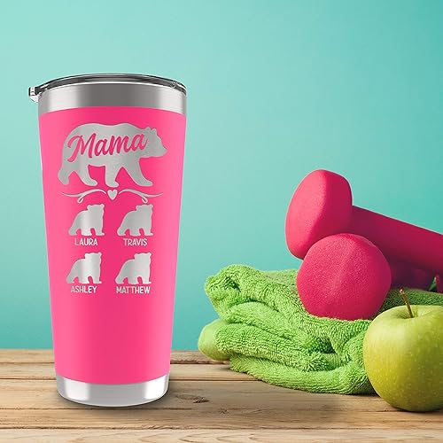 Vista 27 de Vaso de Mamá Oso, vaso personalizado para mamá Oro Rosa,Negro,Hot Pink,Rosado claro,Púrpura/Ombre Force.,Rojo,Azul (Sky Blue),Color verde