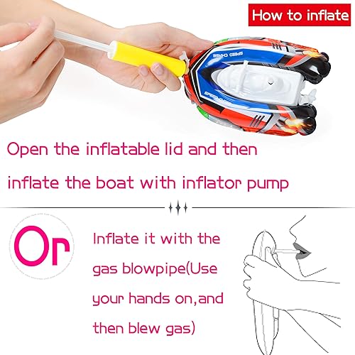 Miniatura 2 de Juguete de baño, bote de viento, paquete de 12 juguetes surtidos de barco de baño, barco de velocidad de yate para piscina, playas y bañeras,