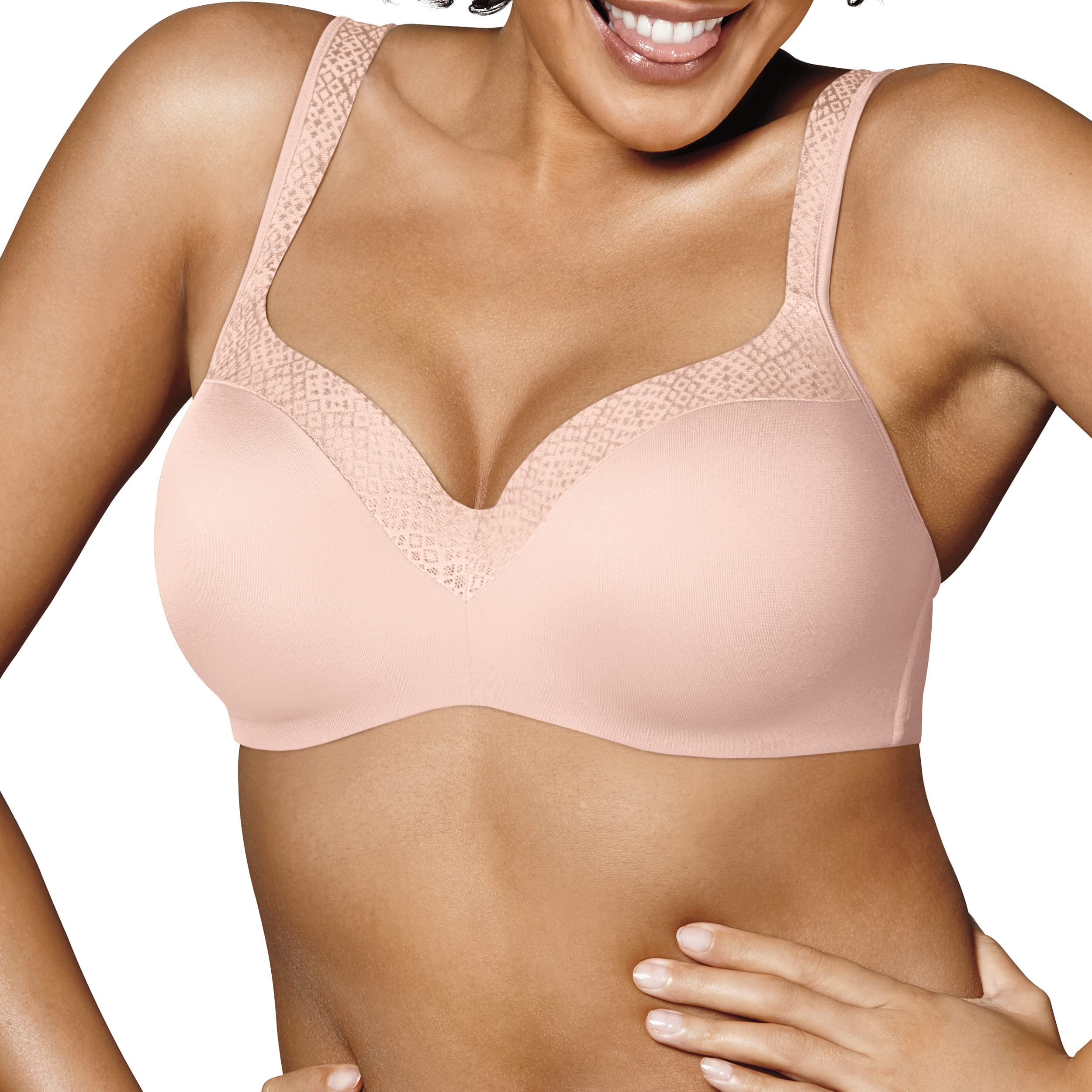 Playtex Women's Secrets Underwire Bra 4823, Full Coverage Balconette T-Shirt Bra for Full Figures