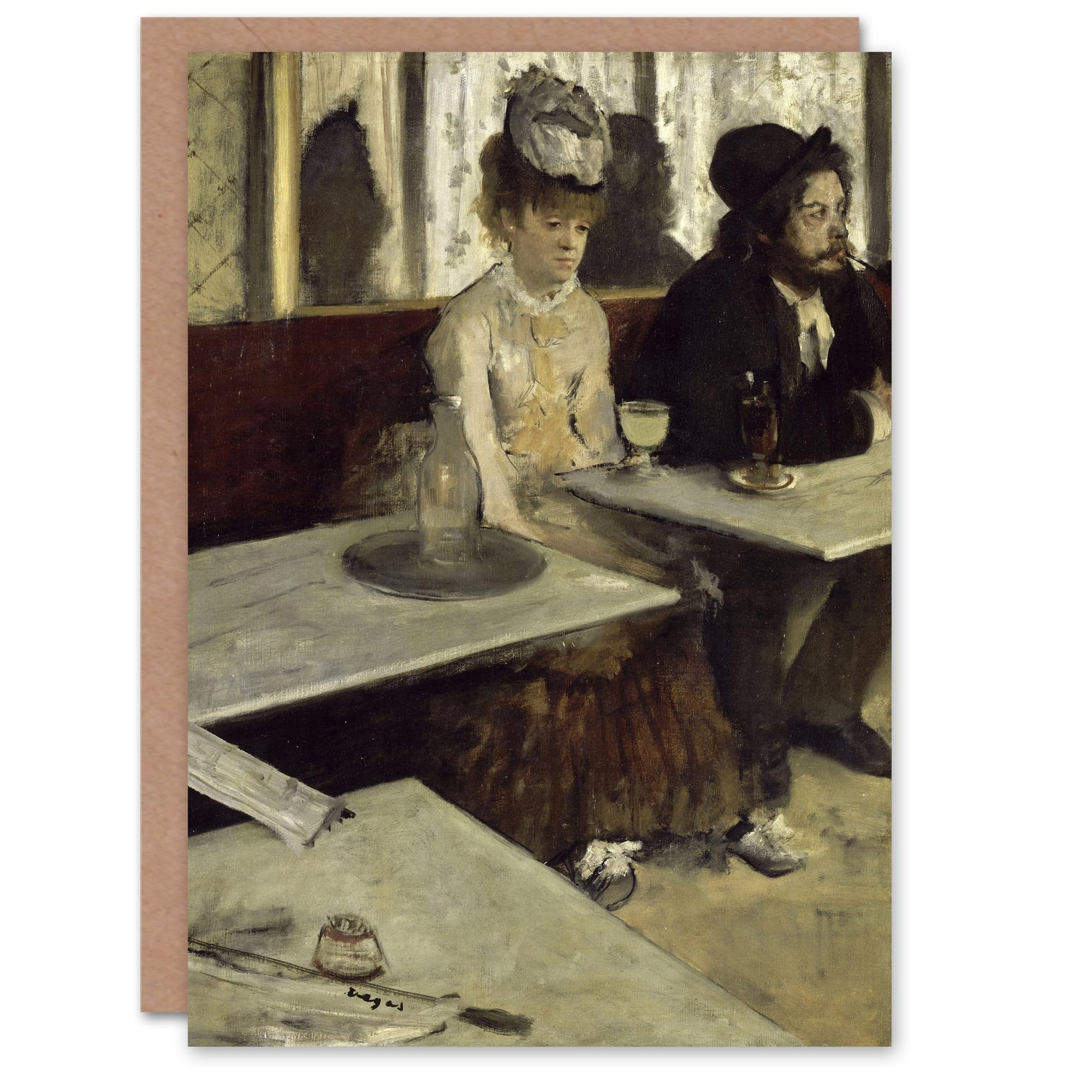 Artery8 Edgar Degas Art Card In a Cafe Absinthe Drinkers Painting