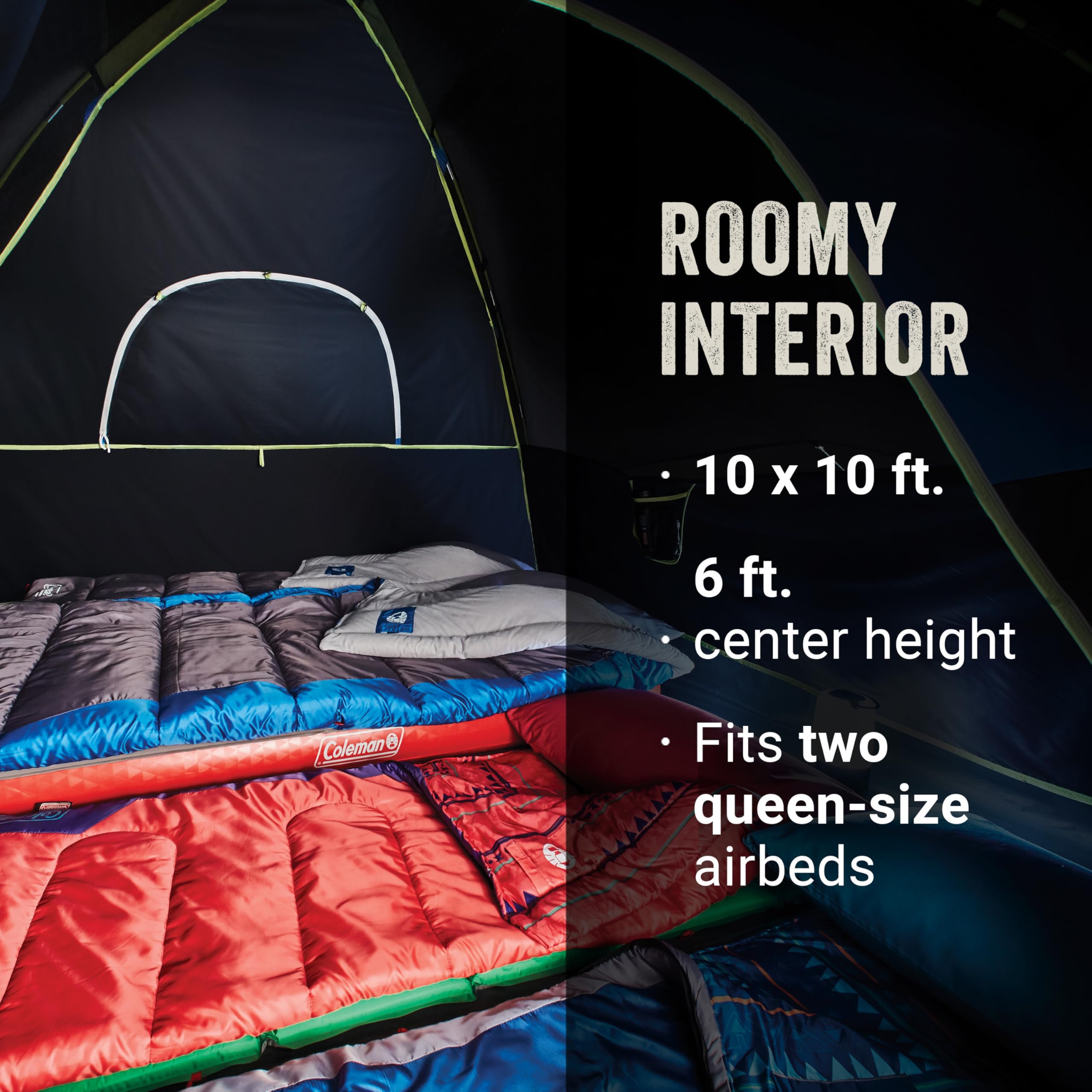 Coleman 6-Person Sundome Dark Room Dome Camping Tent : Amazon.co
