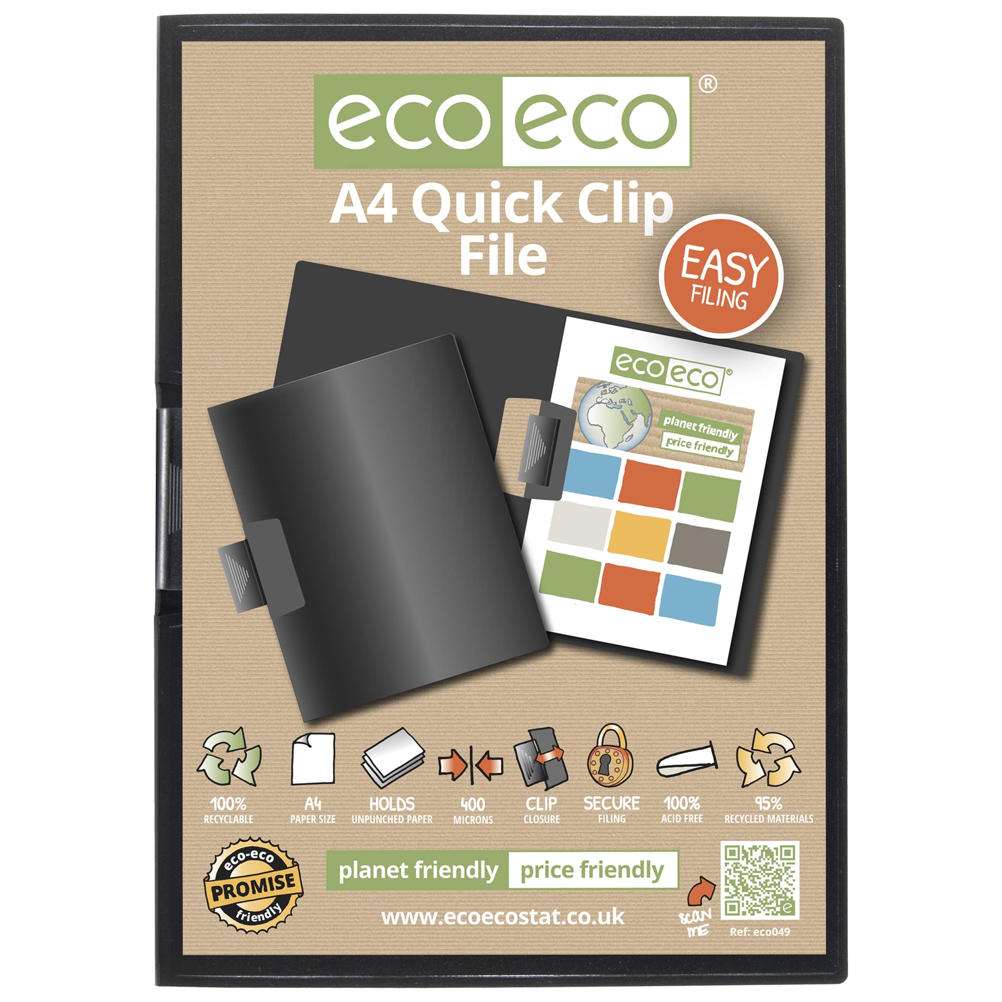 Classeur A4 4 Anneaux Grafoplás - Design Tortues, 100% Recyclé, Carton/Kraft, Fabriqué En Espagne, Écologique