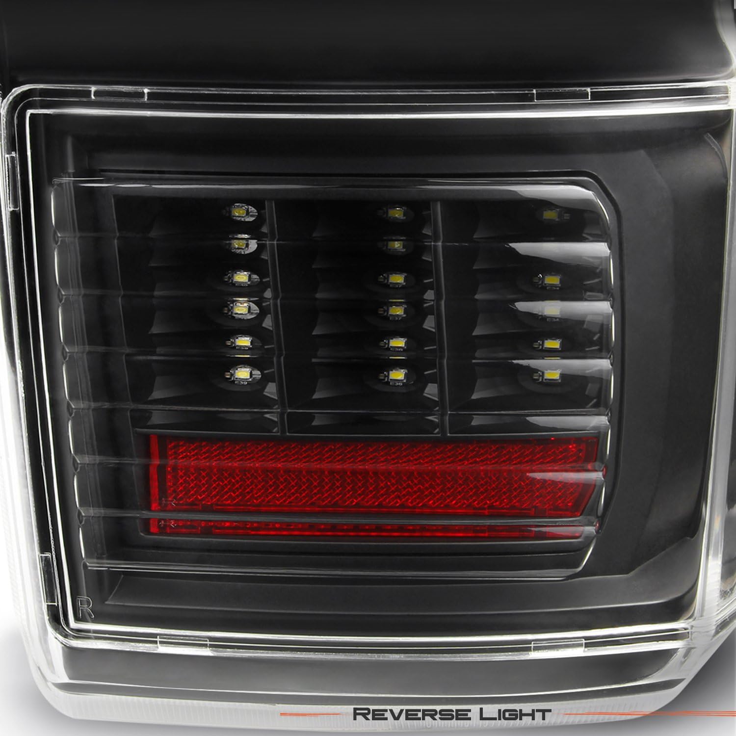 AKKON - For 2016-22 Toyota Tacoma Full LED Light Bar Tail Lights Black Housing Clear Lens Set