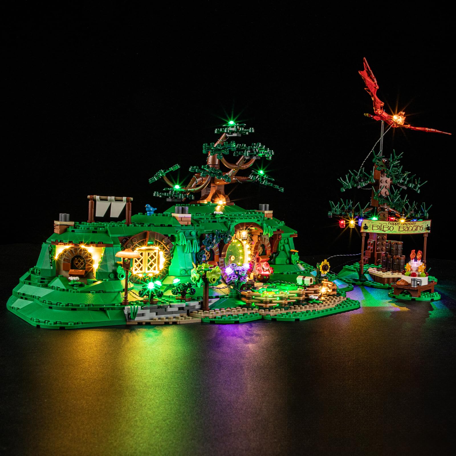 BRIKSMAX 2.0 Light Kit for Lego Lord of The Rings The Shire -Innovative Led Lighting Compatible with Lego Icons 10354 Bag End- Not Included Lego Set