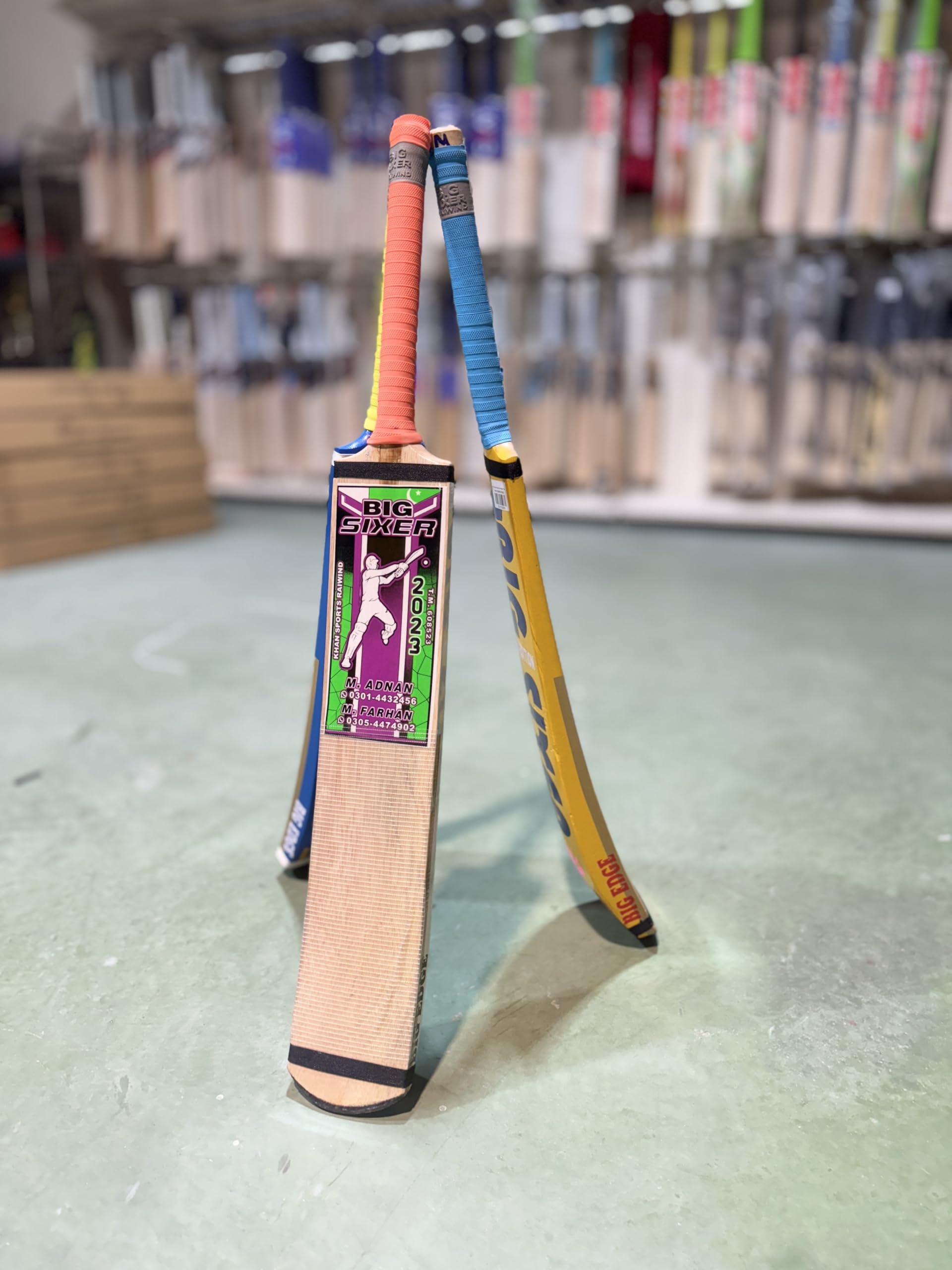 Big Sixer Sirilankan Coconut Wood Tape Ball Cricket Bat