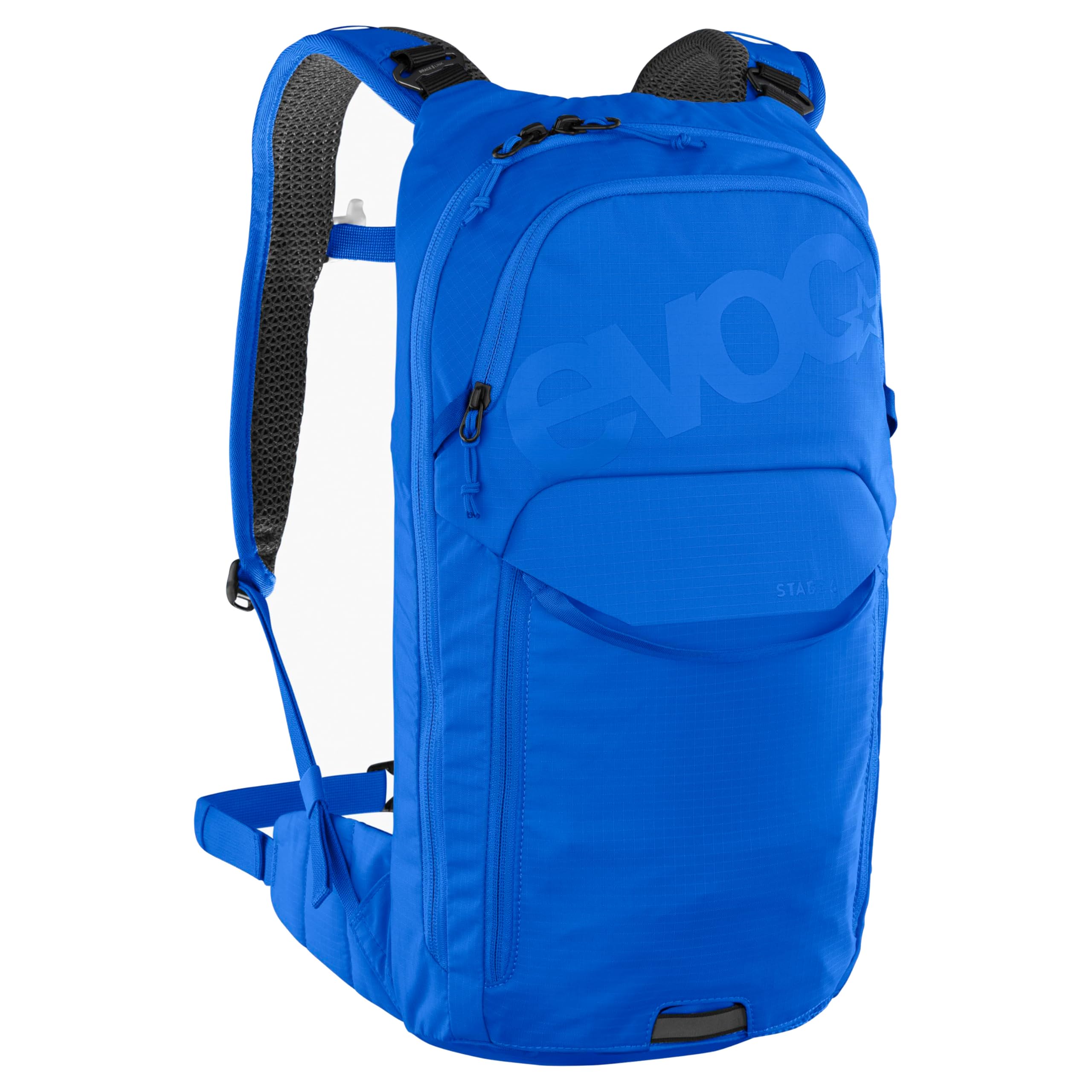 EVOC STAGE 6 + HYDRATION BLADDER 2, Backpack (verstellbare Schultergurte, AIR FLOW CONTACT SYSTEM, 2l Trinkblase und Werkzeugfach), Royal Blue
