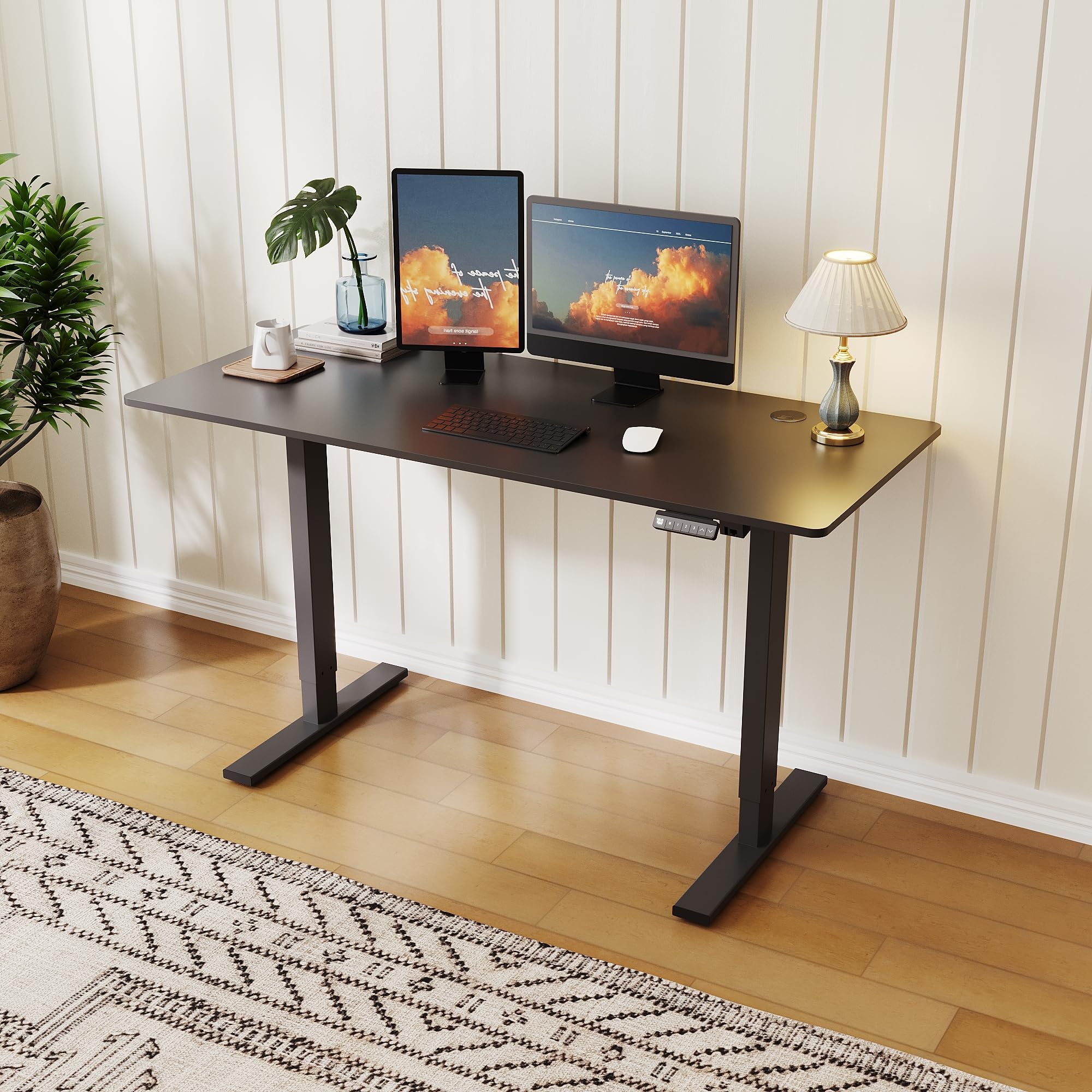 ELEGANT Electric Standing Desk 140x60cm, Height Adjustable Sit Stand Desk
