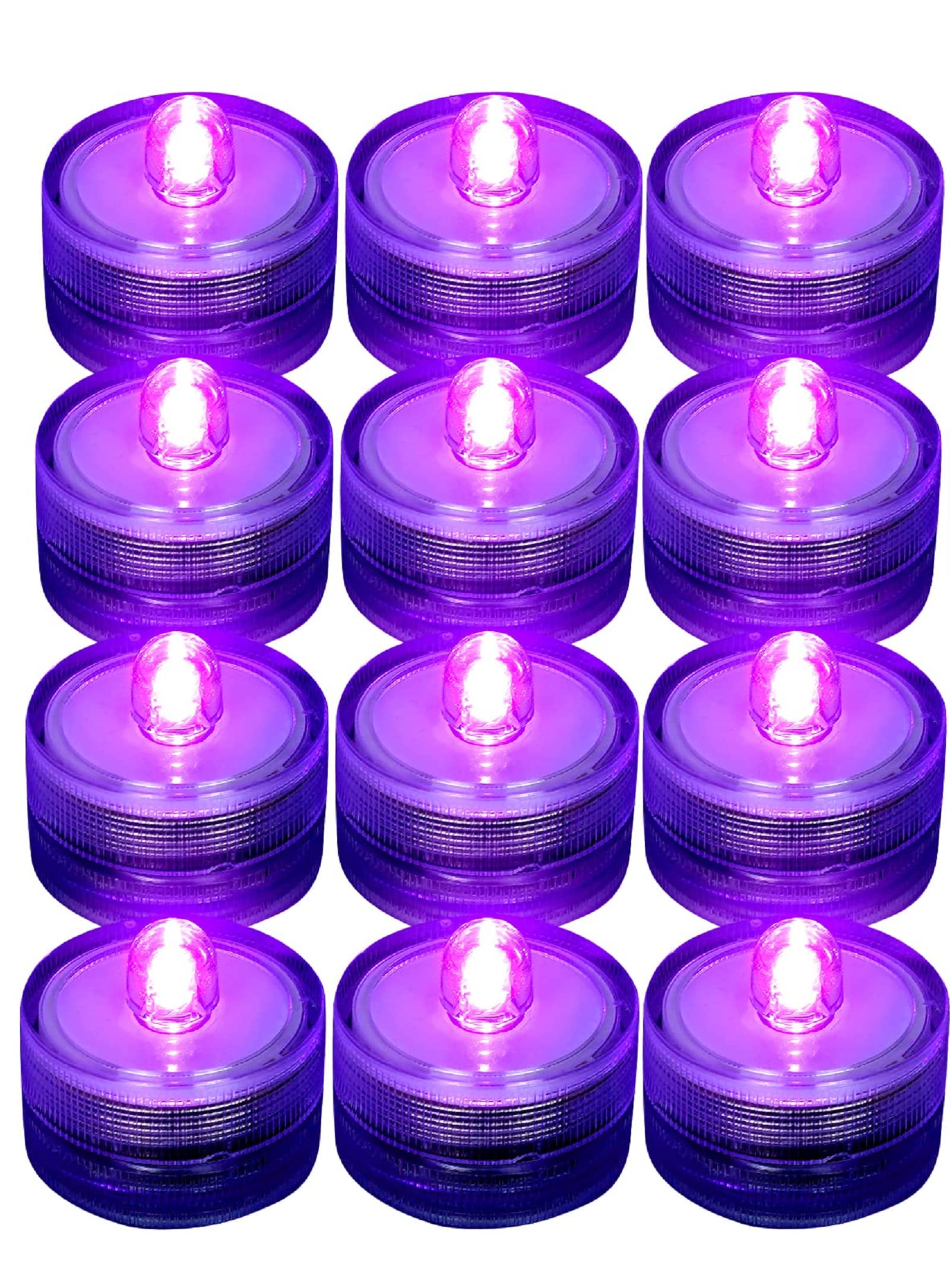 THE WHITE SHOP 12 PCS Pool Lights Submersible LED Light Waterproof Pool Tea Light Shower LED Light Underwater LED Candle light Suitable for Aquarium Home Crafts Wedding Party Decorative Fountain