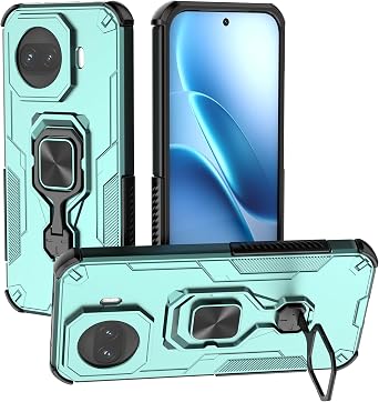 Case Compatible with Vivo iQOO Z11 Turbo Magnetic KickstandPC+TPU 2 in 1 Cover Green