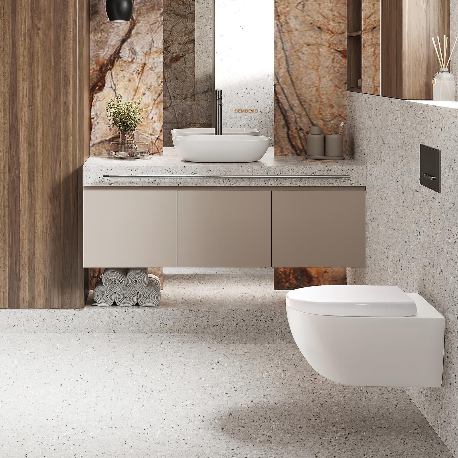Abattant WC Familial avec Siège Enfant, Frein de chute, Lunette WC Familial pour Enfant et Adulte, Amovible en forme de D, Fermeture en Douceur, Démontage en un clic, nettoyage facile.