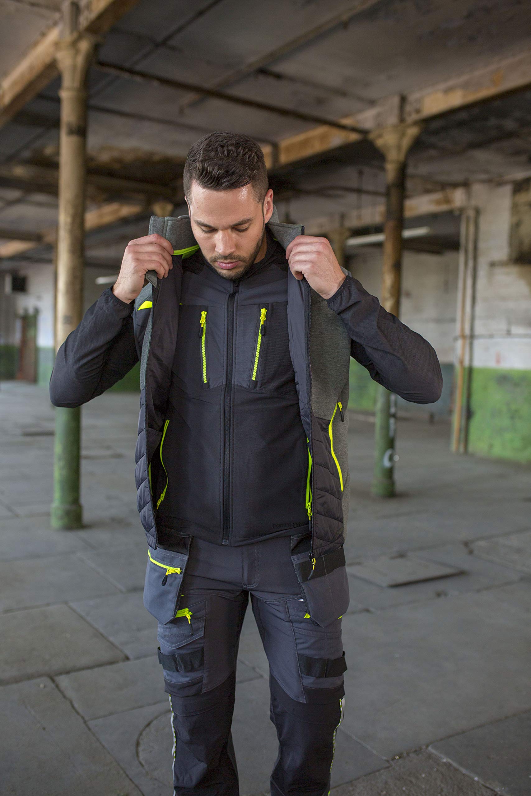 Portwest DX470 Gilet imbottito DX4 per Uomo Tessuto Interno a Contrasto