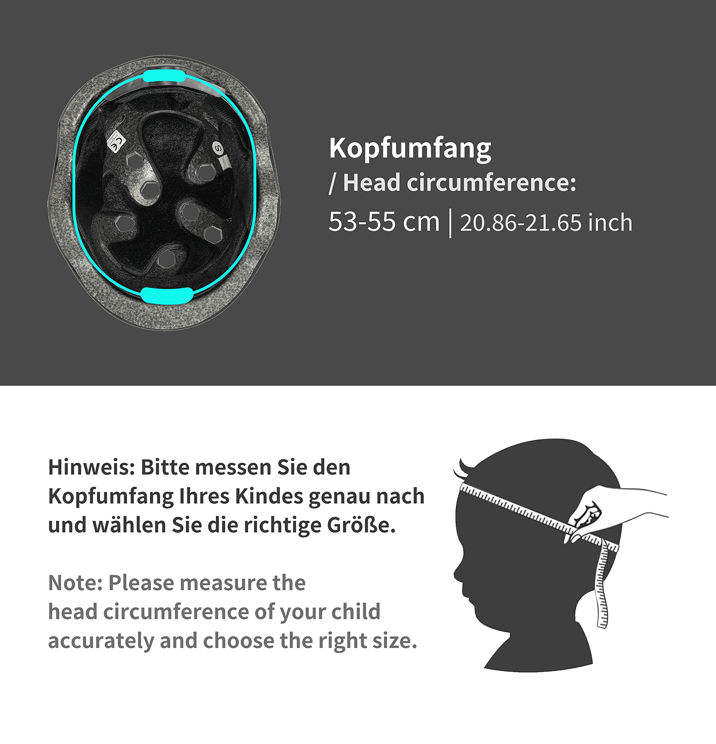 Prometheus Casque de vélo pour Enfants 3 à 6 Ans garçons et Filles Taille XS 48-52 cm avec Anneau Rotatif Casque de Sécurité pour Skateboard Roller Skating Scooter Protection - (Verd