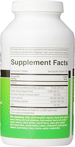 Miniatura 3 de Systemic Enzyme 800 Tabletas, Verde amarillentoBronceado