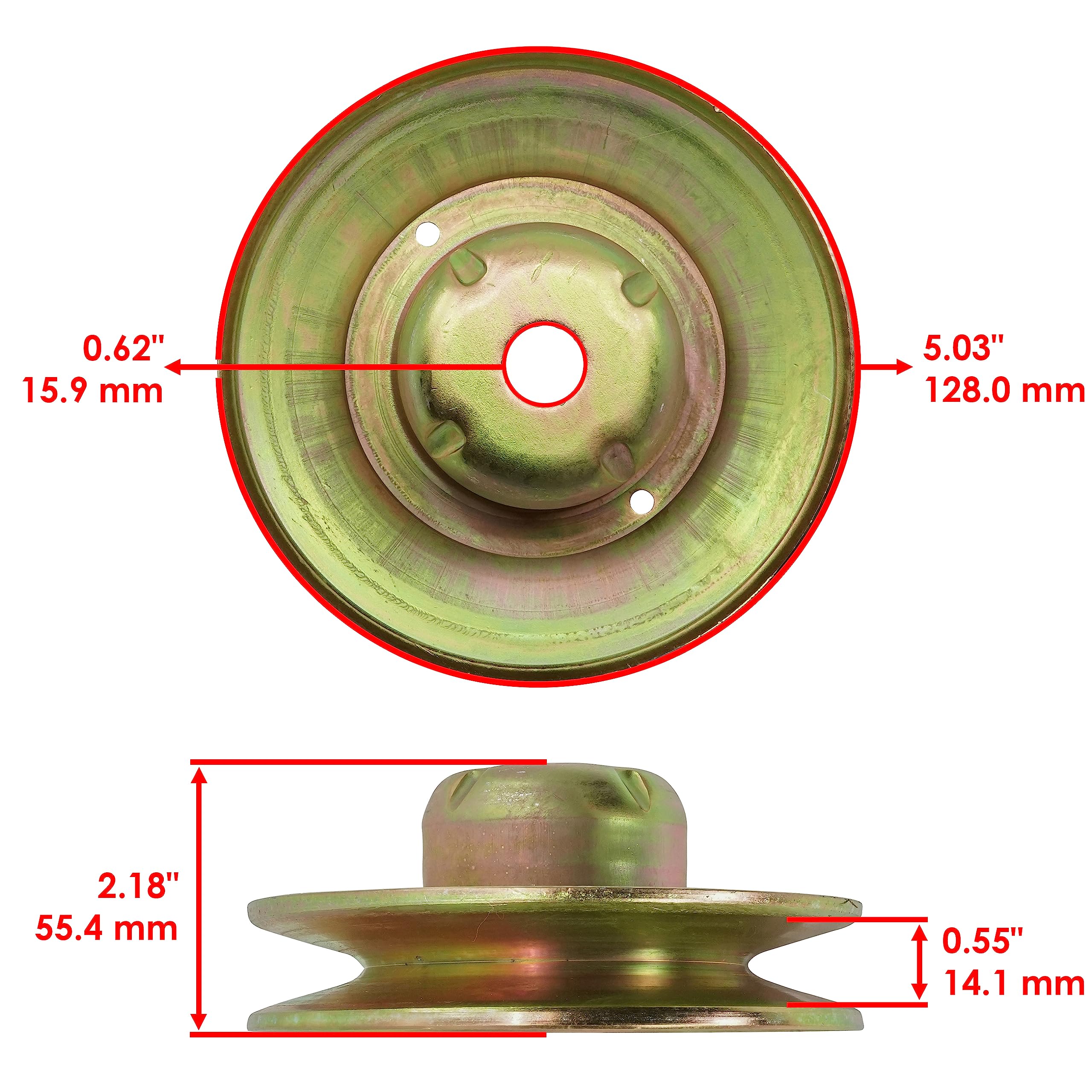 Amazon.com : Caltric 532136572 Driven Pulley Compatible with  