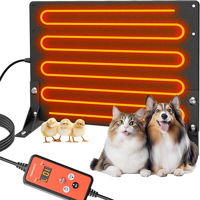 MYMULIKE Adjustable Chicken Coop Heater with Overheat Protection