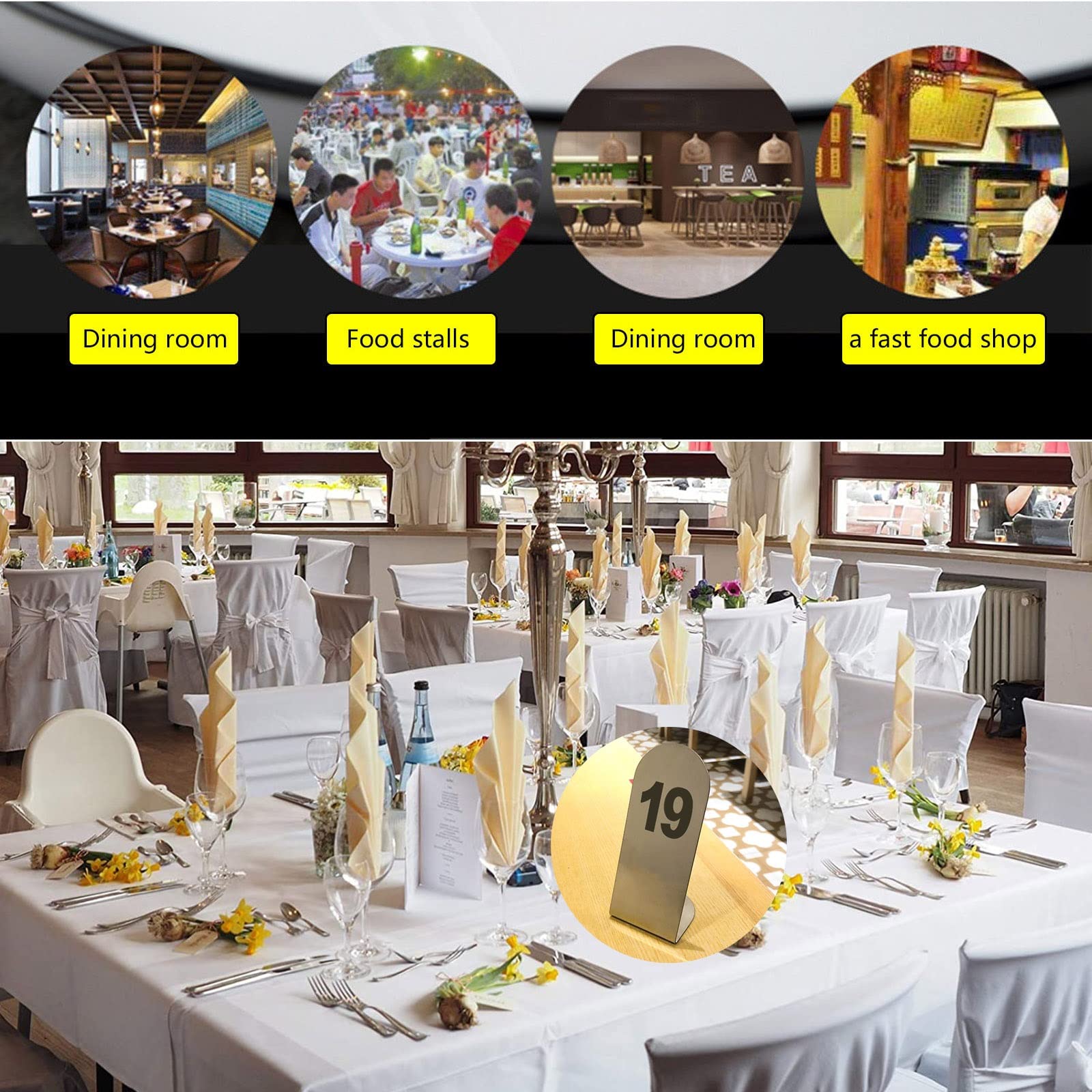Tafelnummers 1-25/50/100 Borden Borden, Stapelbare Tafelnummerkaarten, Tafelnummers Cyclus Gebruikt, Tentstijl Tafelnummerstandaarden Voor Restaurants En Cafés