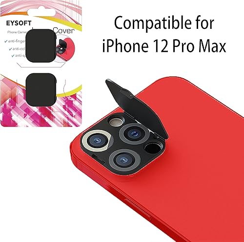 Funda para lente de cámara de teléfono compatible con iPhone 12 Pro Max, protector de lente de cámara para proteger tu privacidad y seguridad,