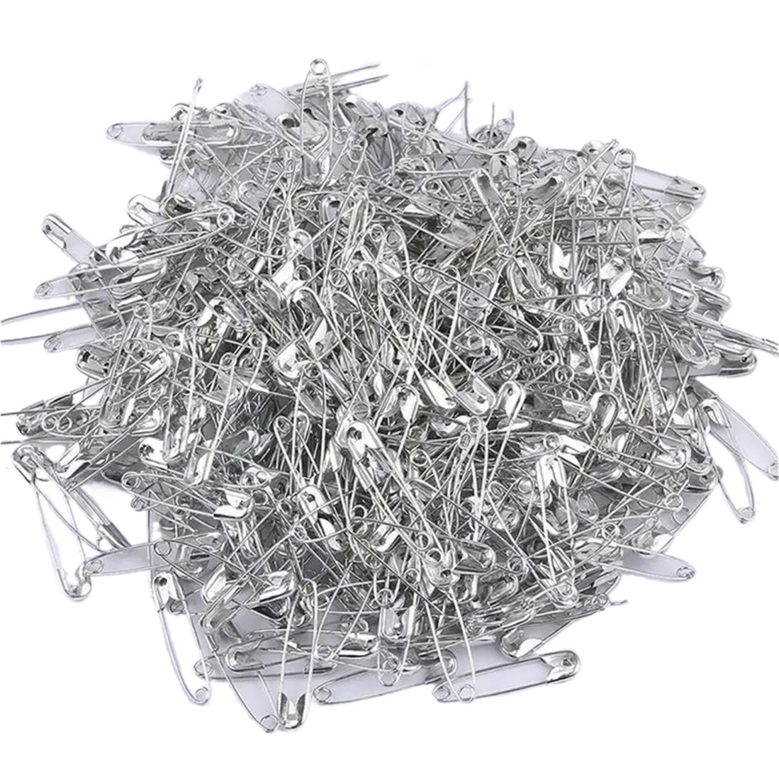 Pins 100/200Pcs/Lot 20mm Colorful Pins Buckle Pin Needlework Sewing Tools Steel Brooch Accessory(U-pins-silver,200PCS)
