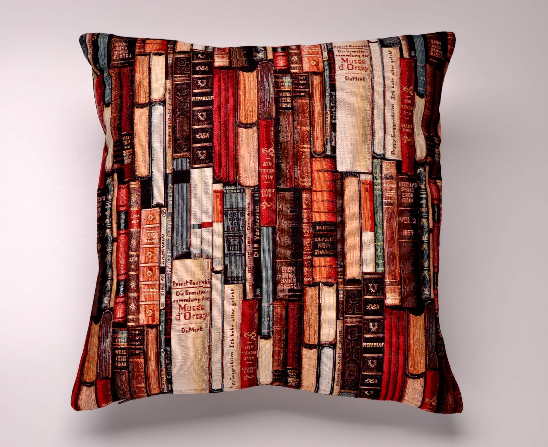 SW Living 18 x 18 Library Books Reading Woven Tapestry Cushion Cover UK Made (45cm x 45cm)