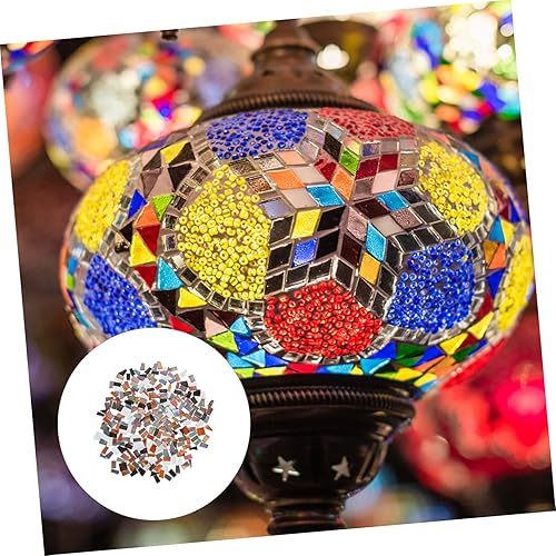 Miniatura 9 de Tofficu 4 unids 1 mosaico de vidrio hecho a mano mosaico mosaico marco de imagen vidrio piedras de mosaico irregulares mini azulejos de mosaico