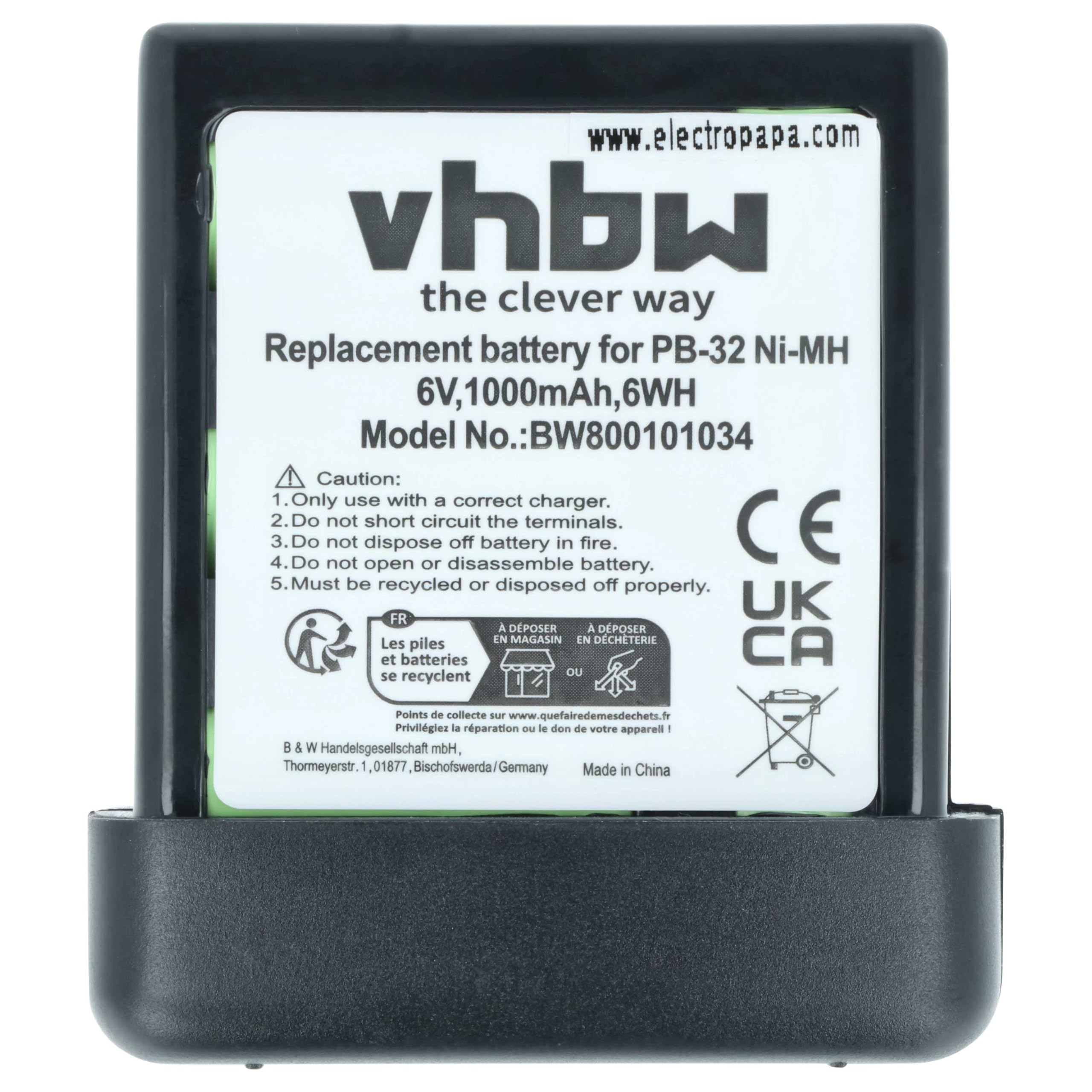 Bateria (1000 mAh 9,6 V) nadaje się do wymiany KENWOOD PB-34