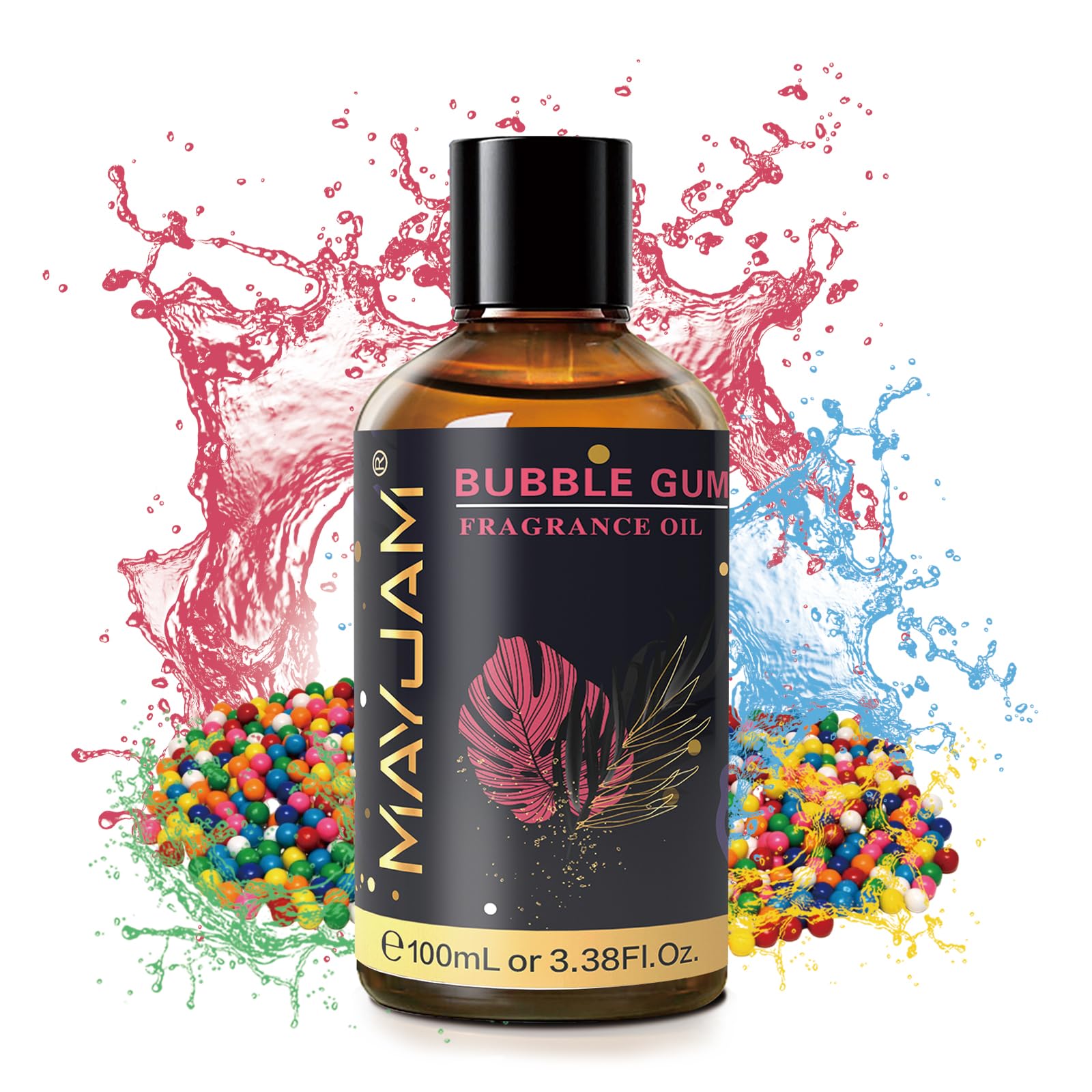 MAYJAM Olio Essenziale di Gomma da Masticare 100ml, Olio Di Fragranza Premium Per Diffusori di Olio Essenziali, Aromaterapia, Casa, Bruciatore Di Olio