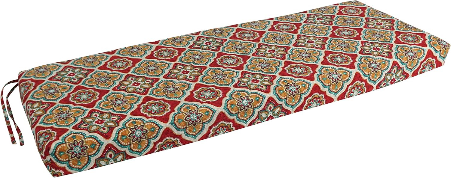 Blazing Needles Outdoor Bench Cushion, 54" x 19", Adonis Jewel