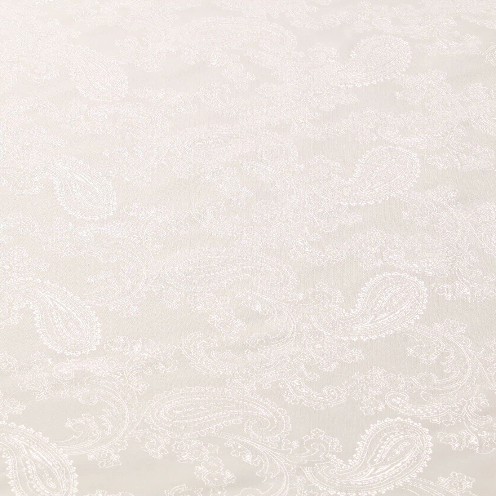 Paisley Jacquard Lining Fabric Two Tone Polyester Upholstery Material Dressmaking Crafts 60" Wide | The Fabric Guys (Cream)