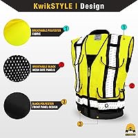Vista 34 de KwikSafety - Charlotte, NC - GODFATHER Safety Vest [CUSHIONED COLLAR + TABLET POCKET] ANSI OSHA