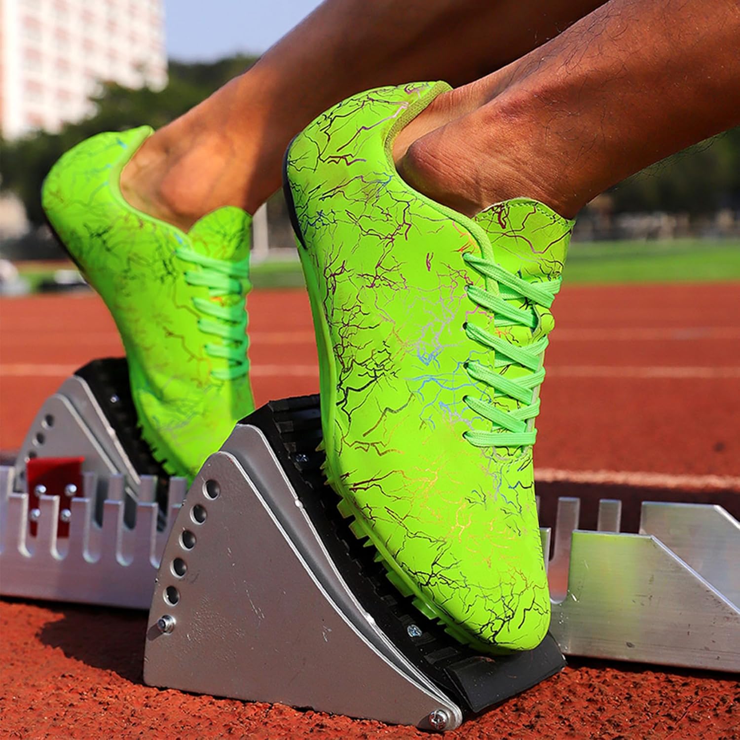 Men's Spikes Track and Field Shoes Outdoor Sprint Racing Running Jumping Traning Cleats