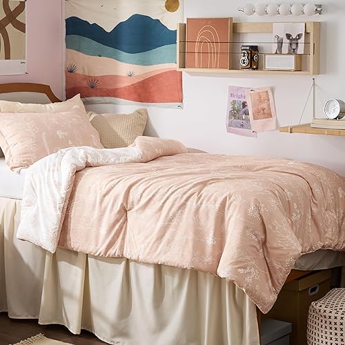 Miniatura 3 de Bedsure - Juego de edredón de tamaño individualindividual XL, 2 piezas, bonito, con estampado floral, 1 suave edredón reversible con diseño botánico