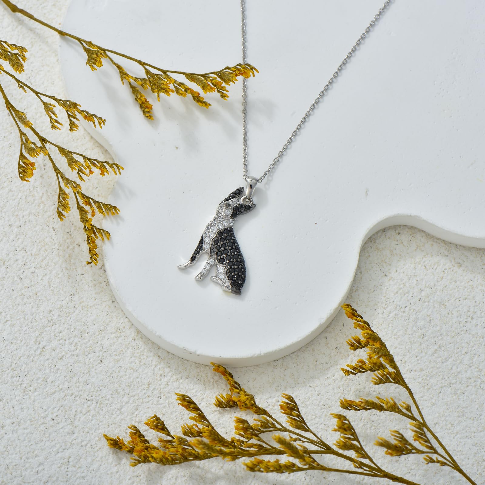 Dog Necklaces 24 Breeds of Dogs Necklaces S925 Sterling Silver Dog Pendant Boston Terrier Dog Necklace for Women Girls gifts -UK - Image 3