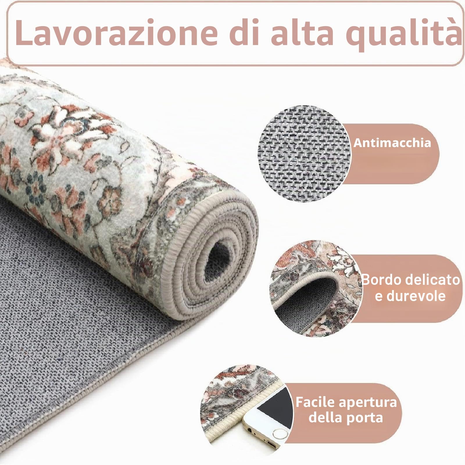 Tappeto per Soggiorno 180x240 cm Blu Bianco Design Astratto Moderno Striato Tappeto per Soggiorno Camera da Letto Sala da Pranzo Ingresso Tappeto Rettangolare Lavabile in Lavatrice