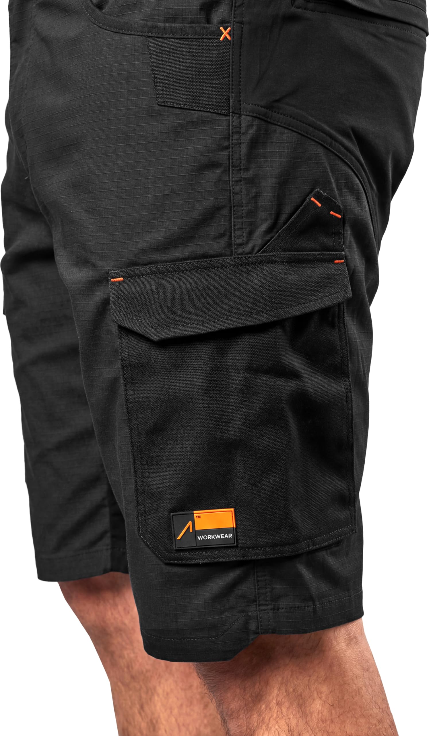 ACE Constructor Herren Hybrid-Arbeitshose kurz - Outdoor-Cargoshorts mit Cordura und Stretch-Gummizug für Männer - 44 bis 66