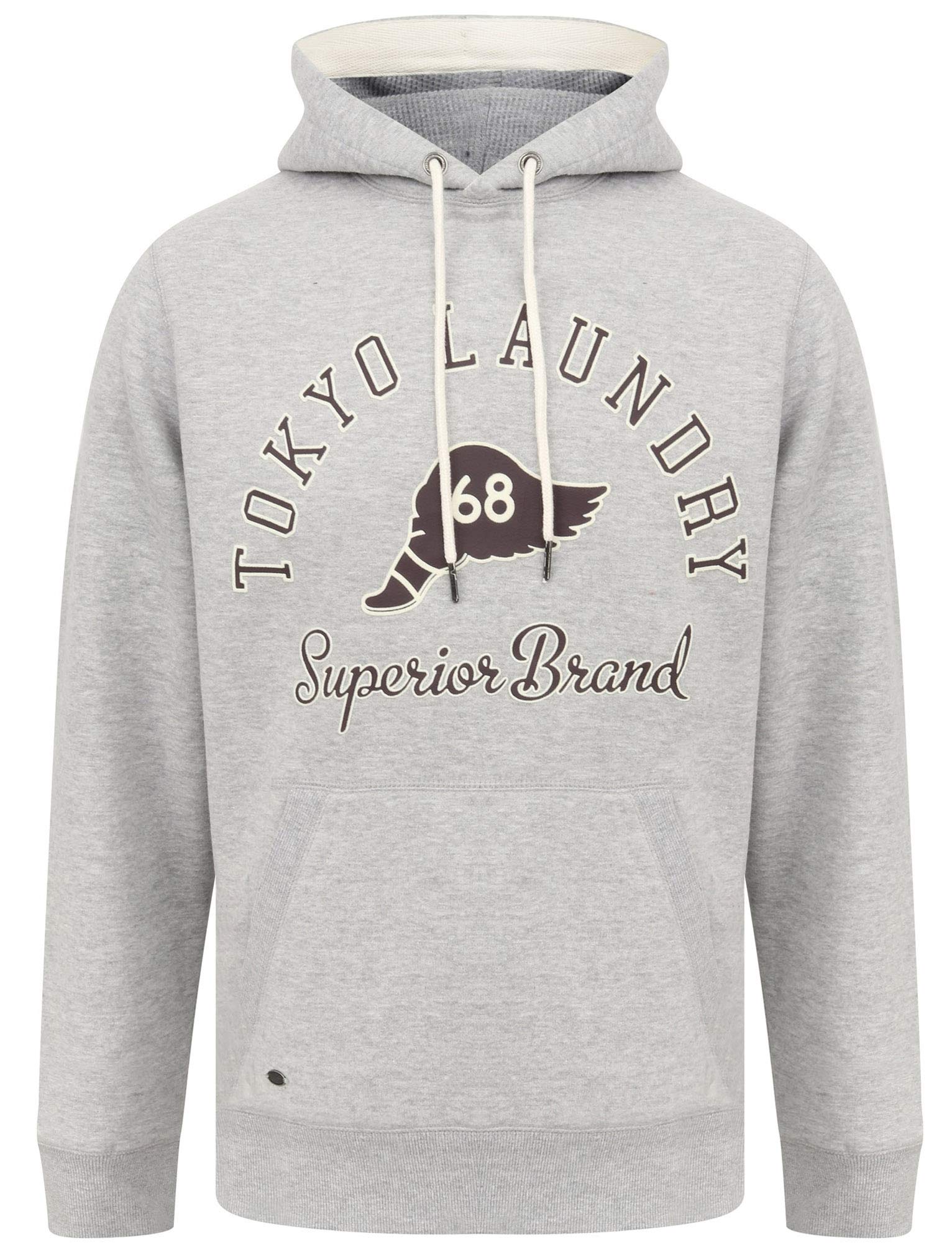 Tokyo Laundry Men's Nocona Hooded Sweatshirt - Light Grey Marl - S