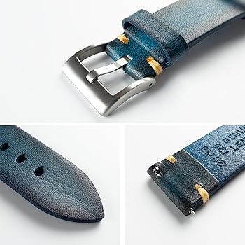 Cinturino In Pelle 22mm Cinturini Orologio In Pelle BISONSTRAP Con Sgancio Rapido - Per Uomo E Donna, Taglie 18mm 20mm 22mm Cinturino Pelle 22mm