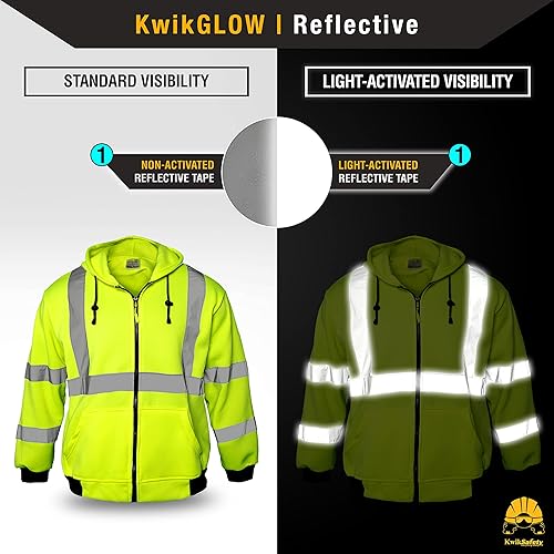 Miniatura 3 de KwikSafety - Charlotte, NC - Chaquetas de seguridad de forro polar para hombre y mujer  Cumple con la norma OSHA probada por ANSI