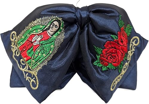 Miniatura 8 de A&C Quinceañeras and More Mexican charro with Virgen de Guadalupe embroidery Moño charro con Virgen de Guadalupe bordada (Gold)