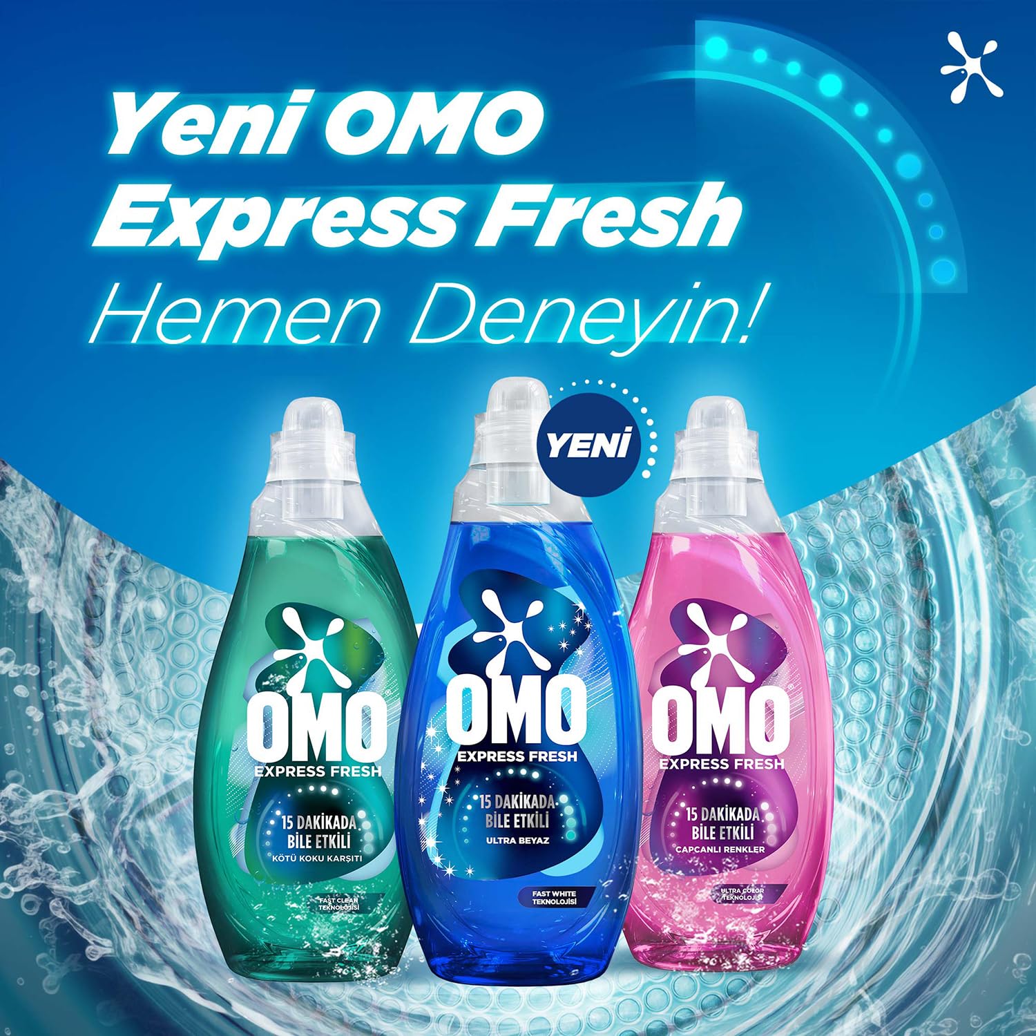 OMO Express Fresh Ultra Beyaz Sıvı Çamaşır Deterjanı 1480 ml