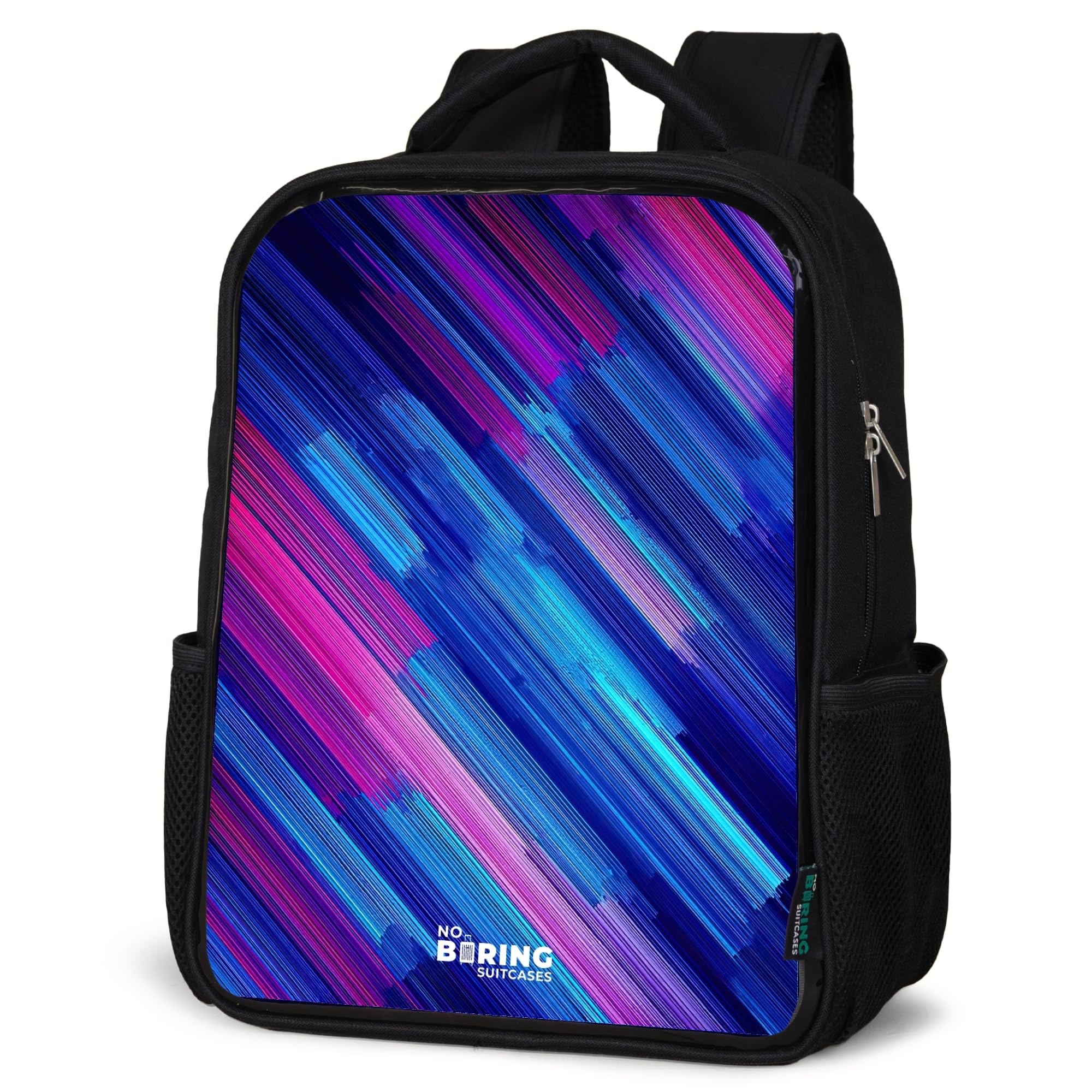 NoBoringSuitcases© Zaino Per Bambini Elementar Scuola Nero Zaini | 8L - Scolastici Backpack Da Viaggio Leggero Piccolo Zainetto School Bag Colorato Asilo Bimbo