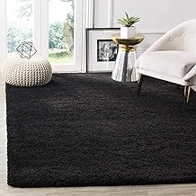 imra carpet Soft Modern Shag Area Rugs Fluffy Living Room Carpet Comfy Bedroom Home Decorate Floor Kids Playing Mat 3 Feet by 5 Feet, Black