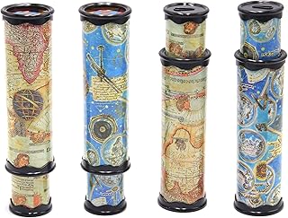 Magic Kaleidoscope, 4 Pack for Kids Adults 3D Mirror Lens Kaleidoscope Party Favors Stretchable Long Classic Kaleidoscope Toy Educational Science Developmental Toy (Two Colors)